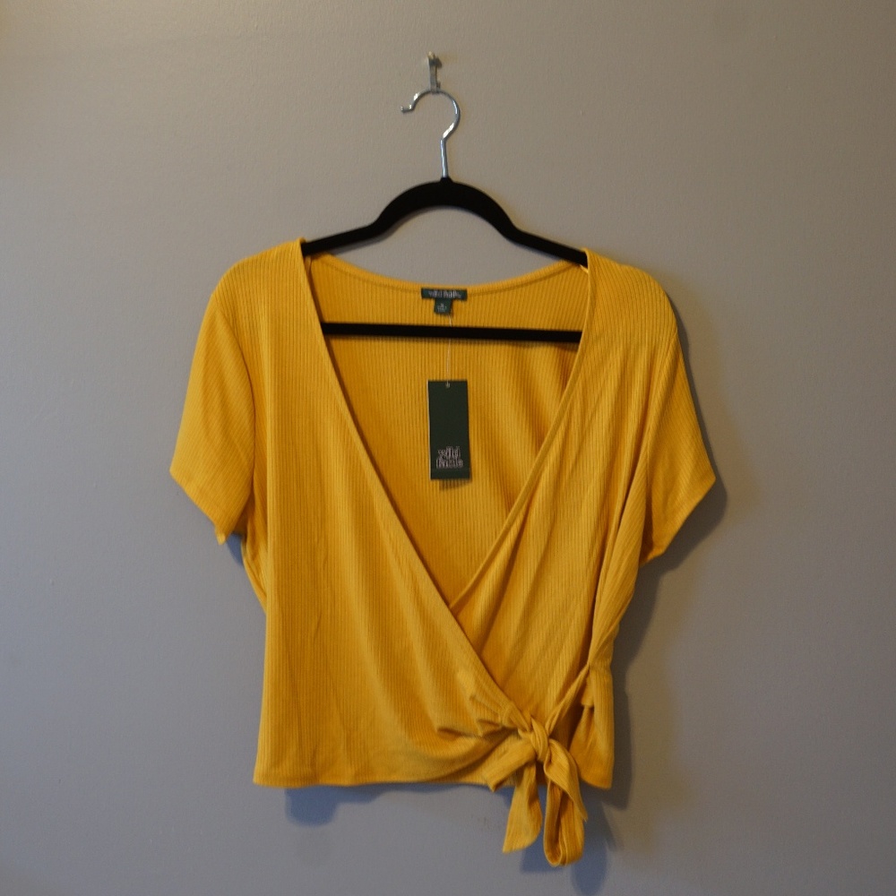 Yellow Wrap shirt